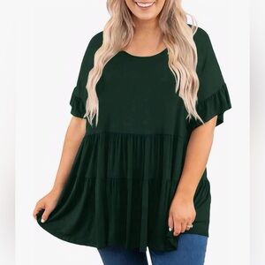 Elegant Dark Green Women's Top
